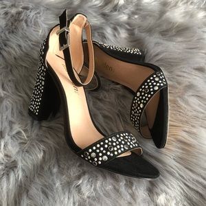 Madden black rhinestone shoes